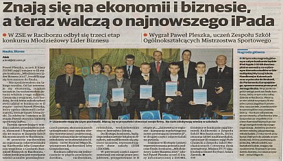 III etap konkursu „Młodzieżowy Lider Biznesu 2015” 