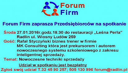 Nowoczesne techniki sprzedaży - spotkanie