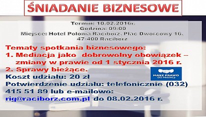 Spotkanie binesowe RIG - 10.02.2016 r.