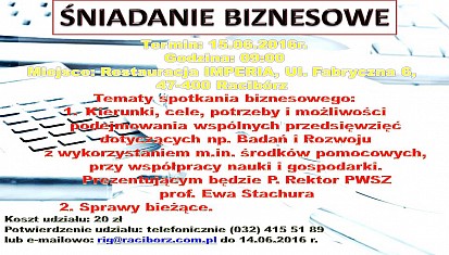 Kolejne Śniadanie Biznesowe dla Członków RIG