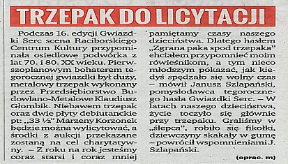 Licytacja przedmiotów z Gwiazdki Serc