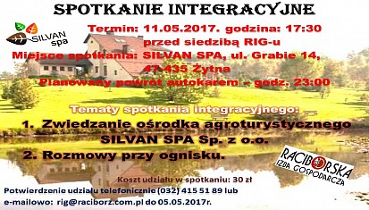 Spotkanie Integracyjne - 11.05.2017r. godz. 17:30